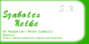 szabolcs melke business card